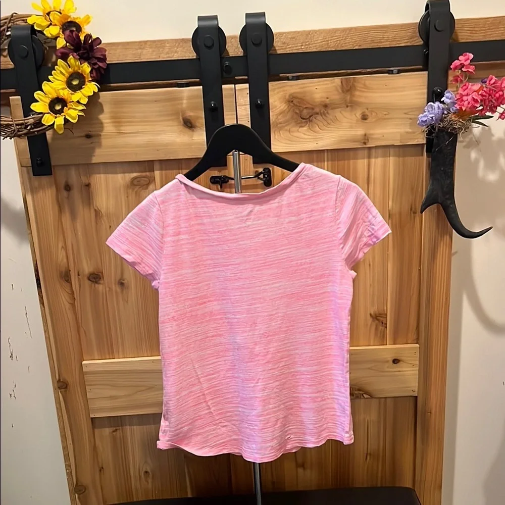 Justice Light Pink V-Neck Short Sleeve Tee